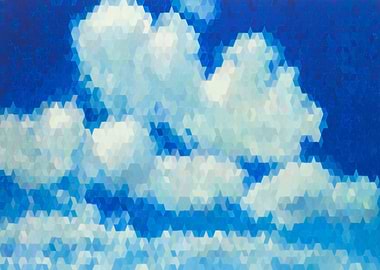 Cloudy Skies. Originally painted using acrylic on canva ...