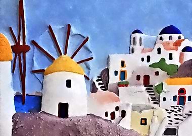 Greek island windmills