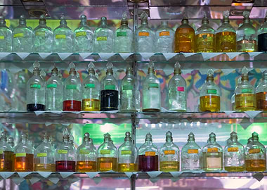 scents and essences in an Egyptian store in Aswan