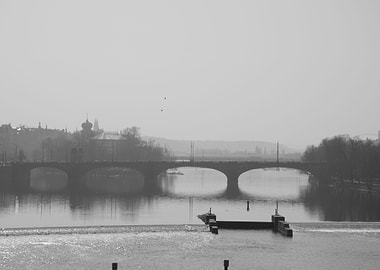 photo taken from praque and turned as black and white i ...