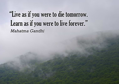 “Live as if you were to die tomorrow. Learn as if you w ...