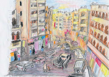 Travel sketch from Deira (Dubai)