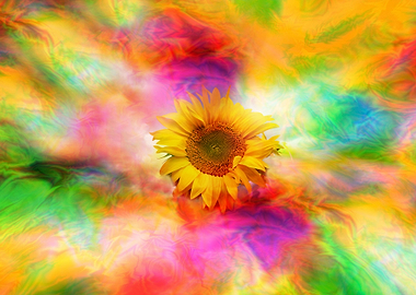 Psychedelic sunflower