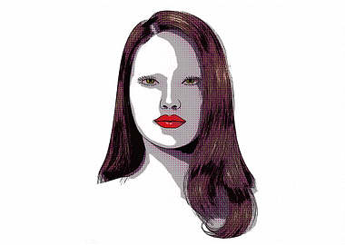 woman's face cartoon style