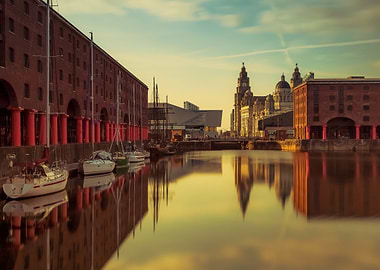 The Albert Dock Liverpool captured in the evening. This ...