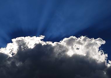 Cloud and sun and blue sky