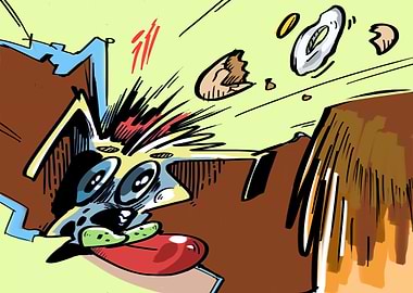 dog with a broken idea