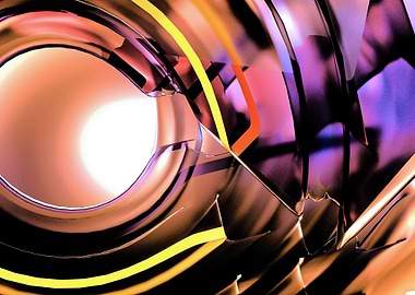 A sublime layering of abstract designs around a central ...