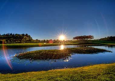 Smal lake by Skogskyrkogården in Stockholm