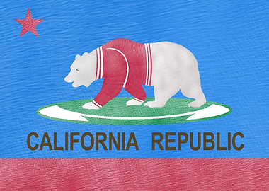 A funny take on the California Republic flag. A polar b ...