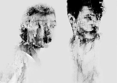 'Melancholy' Mixed Media on canvas