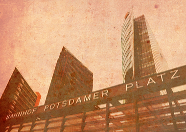Railway station Potsdamer Platz in Berlin