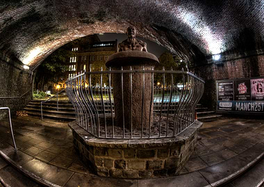 A HDR shot taken during the evening of the sculpture de ...