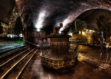 A HDR shot taken during the evening of the sculpture de ...