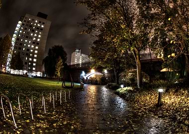 A shot taken during the evening looking towards the rai ...