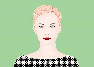 Lady with Pied de Poule, made by Bente Hoogeveen. 2015, ...