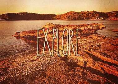 Explore Seaside Rocks Sunset Vintage Bay Adventure - A ...