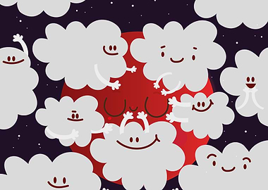 This is how i saw the red moon at my window. Lots of cl ...