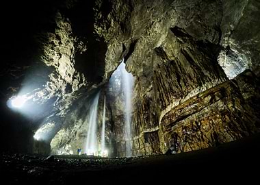Gaping Gill Cave in the Yorkshire Dales