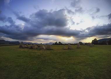 View looking West over Castlerigg stone circle