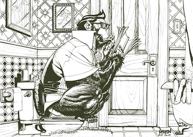 Gorilla on the Toilet.