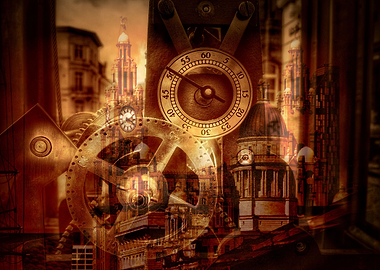 a digitaly enhanced image of the three graces in liverp ...