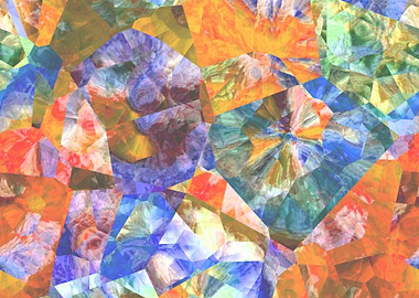 Artistic, stylish and colorful polygon mosaic pattern. ...