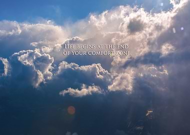 Life begins at the end of your comfort zone. Take risks ...