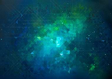 Nebula 2 - From an abstract geometric painting of a neb ...