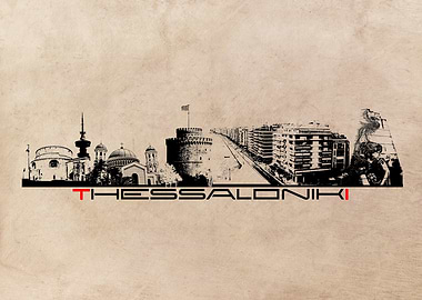 Thessaloniki skyline city