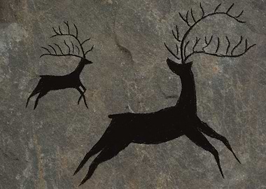 prehistoric deer illustration