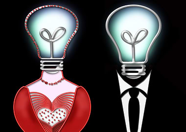 Man and Woman in deep Thoughts CB