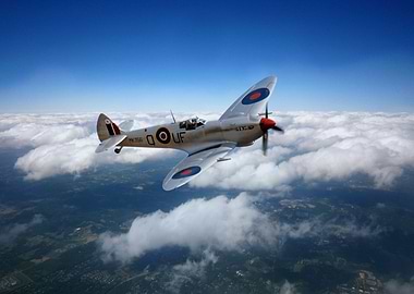 The Silver Spitfire Air to Air