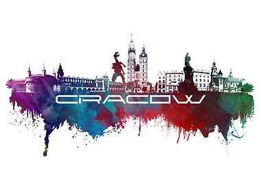 Cracow skyline city