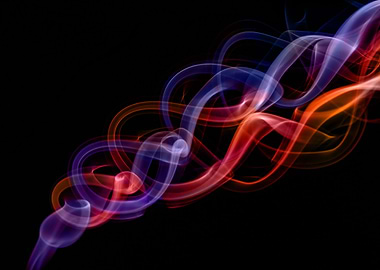 Smoke compositions no.2 - red and blue twirls