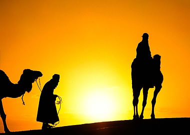Two camel-drivers in Douz Tunisia