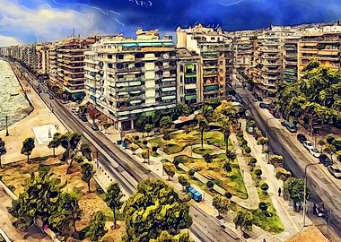 Thessaloniki watercolor