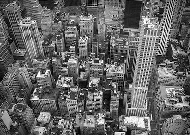 lack and White photography of New York Skyline