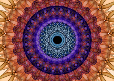 Coloured smoke mandala