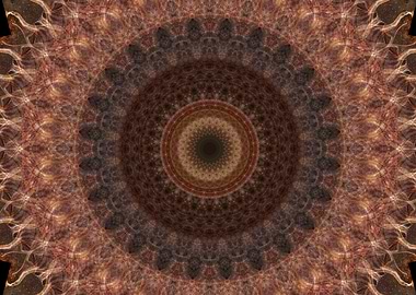 Mandala in dark brown tones