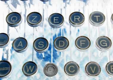 detail of an old typewriter