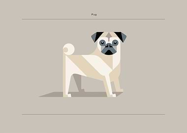 Minimalist Pug Poster