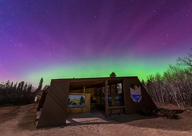 Aurora Borealis at Spirit Sand Dunes in Manitoba, Canad ...
