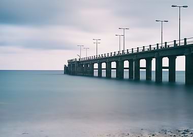Long time exposure of the sea.
