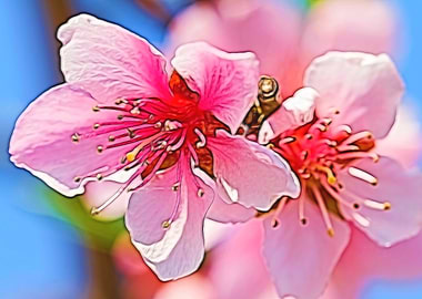 peach blossom in spring
