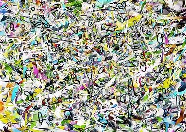 A hyper-abstract expressionist exploration of intricate ...