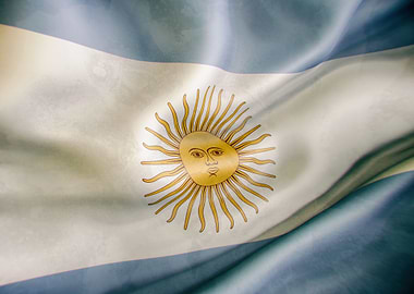 Argentina flag waving in the wind