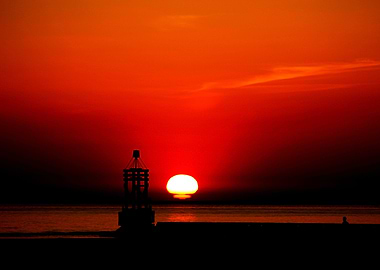Sunset in Liverpool bay fr