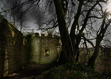 Castles of My Mind. A faux castle in a garden wall, Dou ...