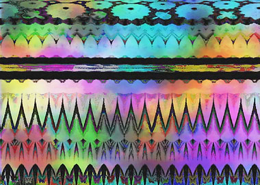 modern geometric watercolor colorful abstract shapes